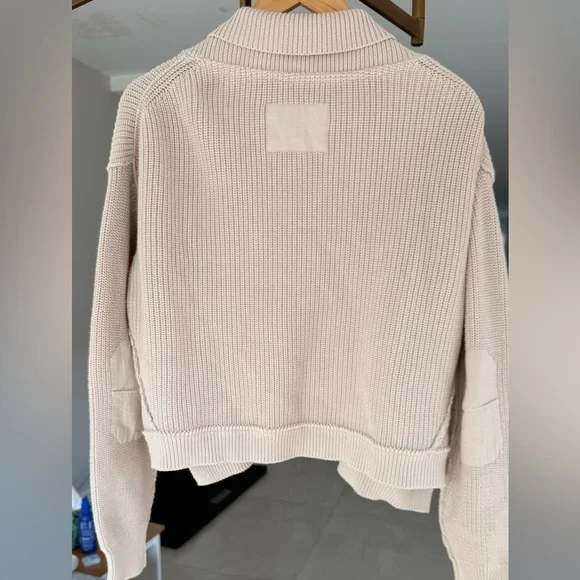Free People We The Free Worn Thru Surplus knit cardigan size M,Cream color - Picture 2 of 8